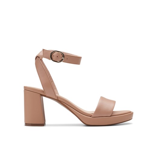 Sandały Clarks AmbyrLyn Bay 26177009 Beżowy ze sklepu eobuwie.pl w kategorii Sandały damskie - zdjęcie 182037924