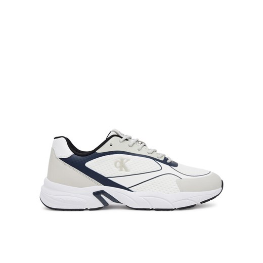 Sneakersy Calvin Klein Jeans Retro Tennis Low Knit Mix YM0YM01310 Biały ze sklepu eobuwie.pl w kategorii Buty sportowe męskie - zdjęcie 182038230