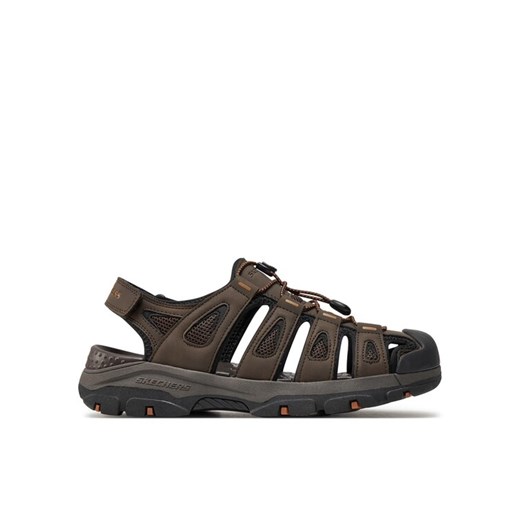 Sandały Skechers Tresmen-Outseen 204111/CHOC Brązowy ze sklepu eobuwie.pl w kategorii Sandały męskie - zdjęcie 182038242