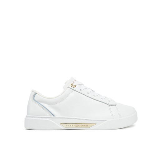 Sneakersy Tommy Hilfiger Chic Court Sneaker FW0FW08642 Biały ze sklepu eobuwie.pl w kategorii Buty sportowe damskie - zdjęcie 182038444