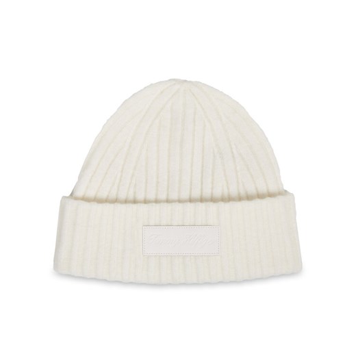 Czapka Tommy Hilfiger Tommy Twist Beanie AW0AW15325 Biały ze sklepu eobuwie.pl w kategorii Czapki zimowe damskie - zdjęcie 182038504