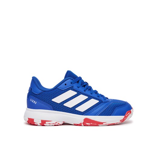 Buty halowe adidas Ligra 8 Indoor Shoes Kids IH8245 Niebieski ze sklepu eobuwie.pl w kategorii Buty sportowe dziecięce - zdjęcie 182038572