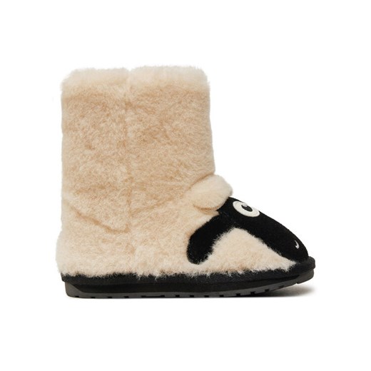 Śniegowce EMU Australia Shaun The Sheep K13111 Écru ze sklepu eobuwie.pl w kategorii Buty zimowe dziecięce - zdjęcie 182038812