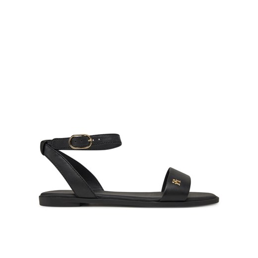 Sandały Tommy Hilfiger Ankle Strap Leather Sandal FW0FW08422 Czarny Tommy Hilfiger 39 eobuwie.pl