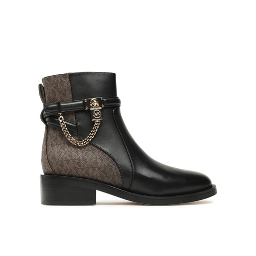 Botki MICHAEL Michael Kors Hamilton Flat Bootie 40F3HAME6L Czarny ze sklepu eobuwie.pl w kategorii Botki - zdjęcie 182039023