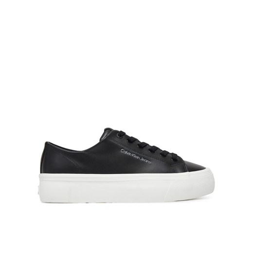Sneakersy Calvin Klein Jeans Vulc Flatform Low Mg Lth YW0YW01771 Czarny ze sklepu eobuwie.pl w kategorii Trampki damskie - zdjęcie 182039281