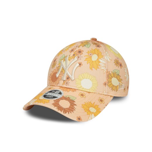 Czapka z daszkiem New Era Wmns Floral Aop 940 Nyy 60435003 Pomarańczowy ze sklepu eobuwie.pl w kategorii Czapki z daszkiem damskie - zdjęcie 182039314