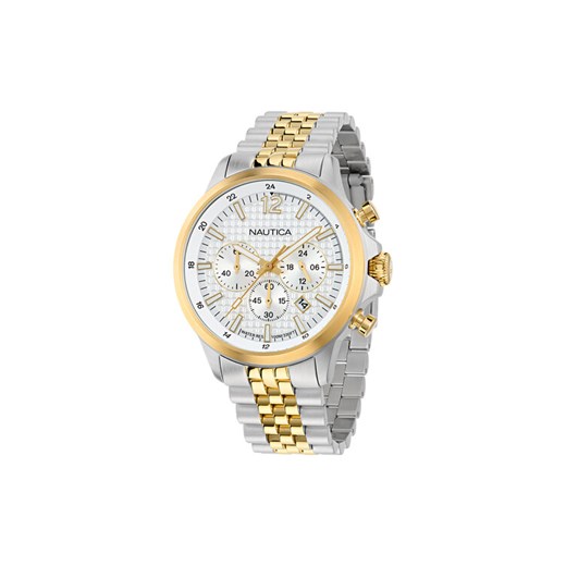 Zegarek Nautica Blueocean Chronograph NAPBOF408 Srebrny ze sklepu eobuwie.pl w kategorii Zegarki - zdjęcie 182039341