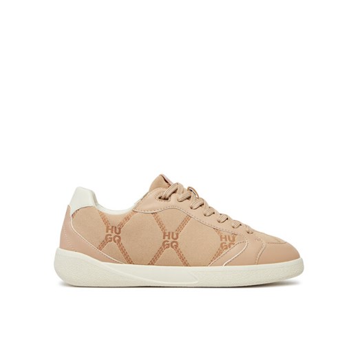 Sneakersy HUGO Riven 50523499 10263197 01 Beżowy ze sklepu eobuwie.pl w kategorii Buty sportowe damskie - zdjęcie 182039383