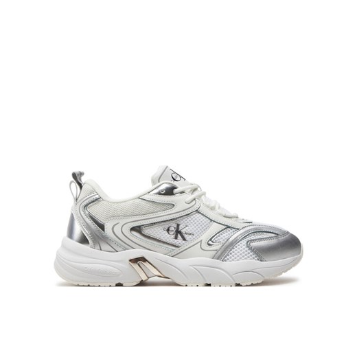 Sneakersy Calvin Klein Jeans Retro Tennis Low Lace Mh Ml Mr YW0YW01381 Biały 40 eobuwie.pl