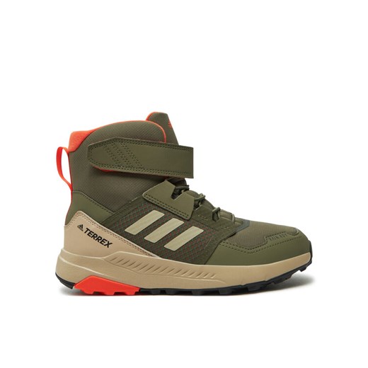 Trekkingi adidas Terrex Trailmaker High COLD.RDY ID1144 Zielony ze sklepu eobuwie.pl w kategorii Buty trekkingowe dziecięce - zdjęcie 182039542
