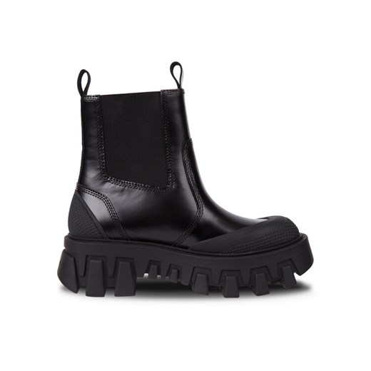 Sztyblety Tommy Jeans Tjw Chunky Chelsea Mix Material EN0EN02375 Czarny ze sklepu eobuwie.pl w kategorii Botki - zdjęcie 182039620