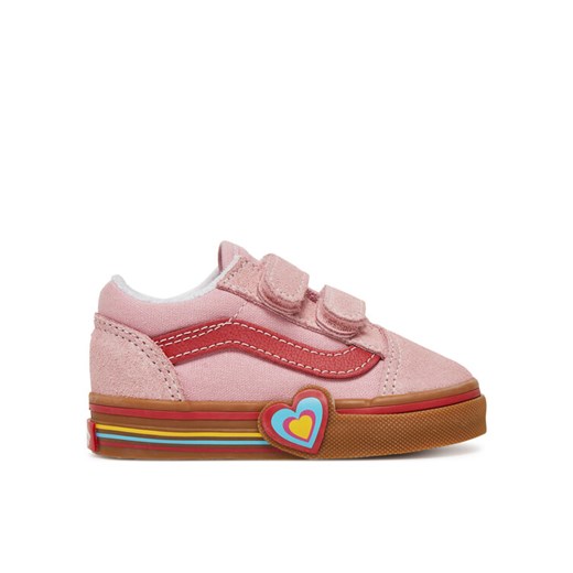 Sneakersy Vans Old Skool V Heart VN000D4SBIY1 Różowy ze sklepu eobuwie.pl w kategorii Buty sportowe dziecięce - zdjęcie 182039640