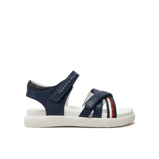 Sandały Tommy Hilfiger Strippes Velcro Sanadal T1A2-33234-0326 S Granatowy ze sklepu eobuwie.pl w kategorii Sandały dziecięce - zdjęcie 182039661