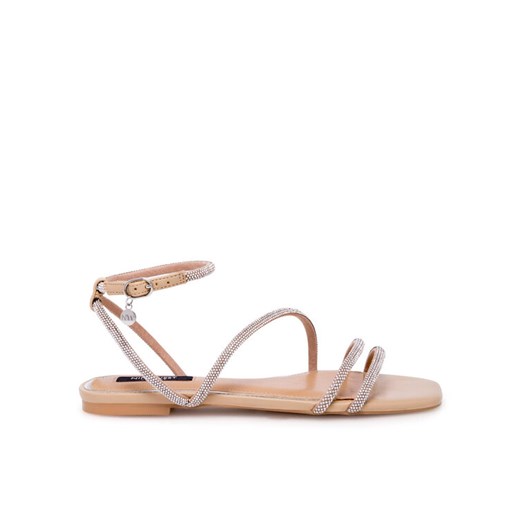 Sandały Nine West WFA2766-1 Beżowy ze sklepu eobuwie.pl w kategorii Sandały damskie - zdjęcie 182040181
