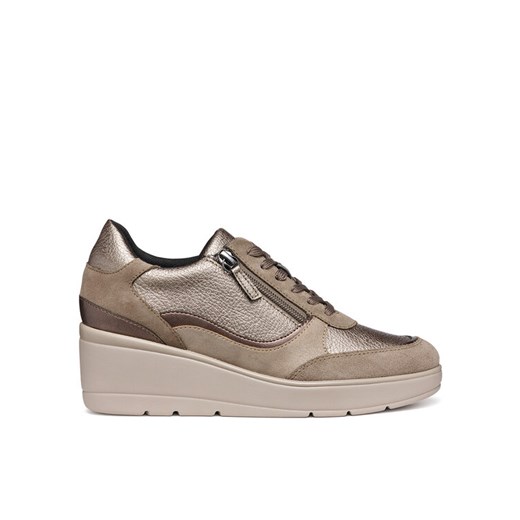 Sneakersy Geox D Ilde D46RAA 02N22 C6029 Beżowy ze sklepu eobuwie.pl w kategorii Buty sportowe damskie - zdjęcie 182040360
