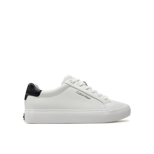 Sneakersy Calvin Klein Vulcanized Lace Up Lth HW0HW02037 Biały Calvin Klein 41 eobuwie.pl