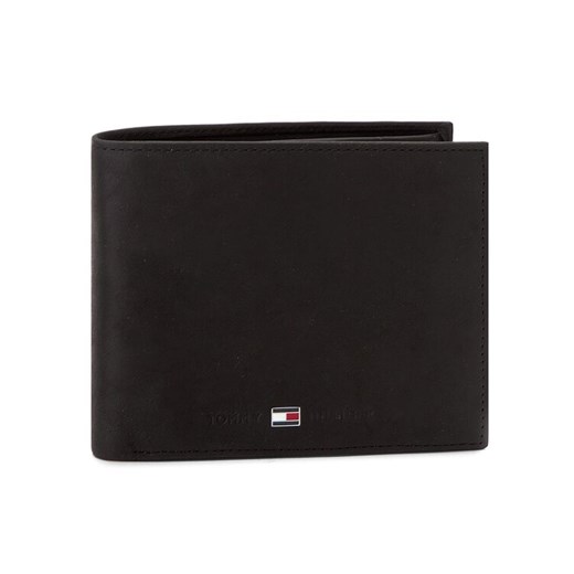Duży Portfel Męski Tommy Hilfiger Johnson Trifold AM0AM00665 Czarny ze sklepu eobuwie.pl w kategorii Portfele męskie - zdjęcie 182040512