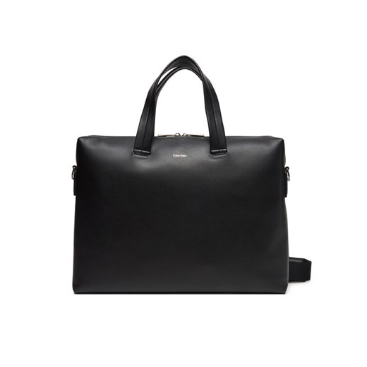 Torba na laptopa Calvin Klein Ck Premium Leather Laptop Bag K50K512939 Czarny ze sklepu eobuwie.pl w kategorii Torby na laptopa - zdjęcie 182040604