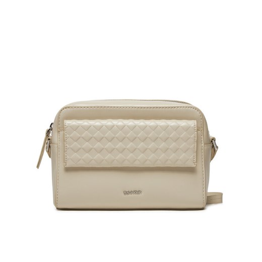 Torebka Calvin Klein Calvin Mini Quilt Camera Bag K60K611884 Écru ze sklepu eobuwie.pl w kategorii Listonoszki - zdjęcie 182040612