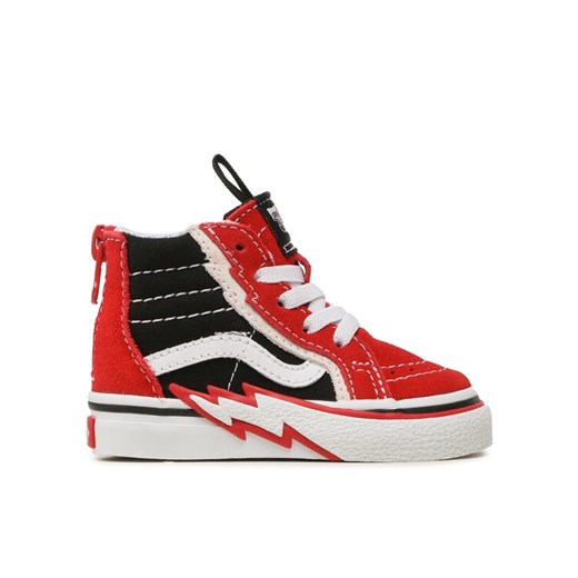 Tenisówki Vans Sk8-Hi Zip Bolt VN000BVKREB1 Czerwony ze sklepu eobuwie.pl w kategorii Trampki dziecięce - zdjęcie 182040650