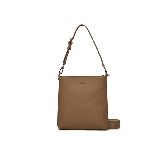 Torebka Calvin Klein Ck Must Small Bucket_Caviar K60K613129 Brązowy ze sklepu eobuwie.pl w kategorii Torebki damskie - zdjęcie 182040774