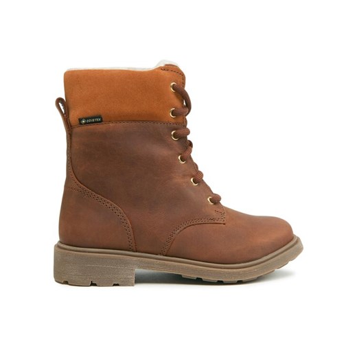 Kozaki Clarks Astrol Fur Gtx Gore-Tex 261686226 Brązowy ze sklepu eobuwie.pl w kategorii Buty zimowe dziecięce - zdjęcie 182040790