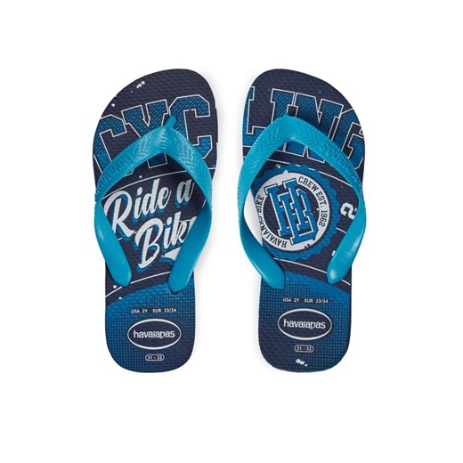 Japonki Havaianas 41272731327 Granatowy ze sklepu eobuwie.pl w kategorii Klapki dziecięce - zdjęcie 182040880