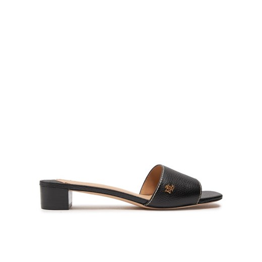 Klapki Lauren Ralph Lauren 802925259001 Czarny ze sklepu eobuwie.pl w kategorii Klapki damskie - zdjęcie 182040910