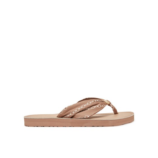 Japonki Tommy Hilfiger Th Chain Print Elevated Sandal FW0FW08519 Beżowy Tommy Hilfiger 37 eobuwie.pl