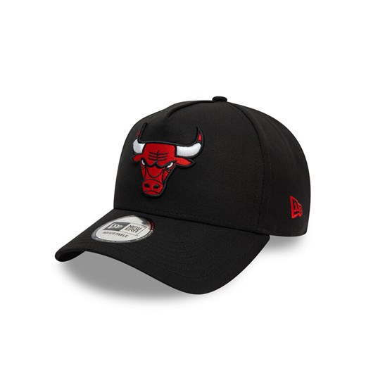 Czapka z daszkiem New Era Chicago Bulls NBA Patch Black 9FORTY A-Frame 60595220 Czarny ze sklepu eobuwie.pl w kategorii Czapki z daszkiem damskie - zdjęcie 182041160