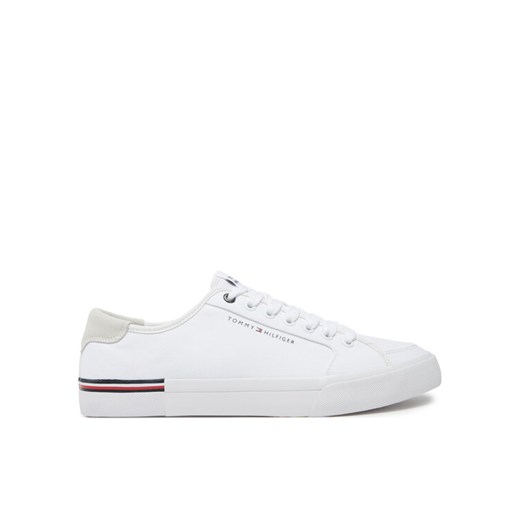 Tenisówki Tommy Hilfiger Core Corporate Vulc Canvas FM0FM05398 Biały ze sklepu eobuwie.pl w kategorii Trampki męskie - zdjęcie 182041231