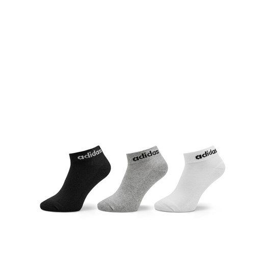 Skarpety Niskie Unisex adidas Linear Ankle Socks Cushioned Socks 3 Pairs IC1304 Szary ze sklepu eobuwie.pl w kategorii Skarpetki damskie - zdjęcie 182041261