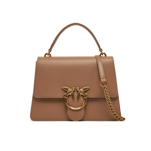 Torebka PINKO Love One Top Handle Classic Light 100066 A0F1 Brązowy ze sklepu eobuwie.pl w kategorii Listonoszki - zdjęcie 182042101