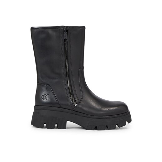Botki Calvin Klein Jeans Chunky Combat Zip Boot Wn YW0YW01109 Czarny ze sklepu eobuwie.pl w kategorii Botki - zdjęcie 182042160