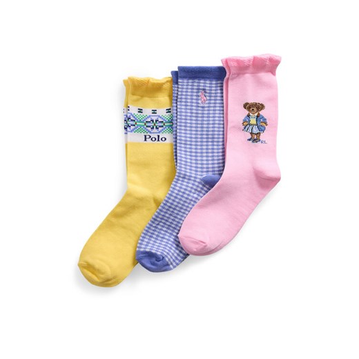 Zestaw 3 par wysokich skarpet dziecięcych Polo Ralph Lauren 448969099001 Kolorowy ze sklepu eobuwie.pl w kategorii Skarpetki dziecięce - zdjęcie 182042183