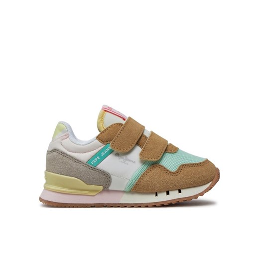 Sneakersy Pepe Jeans London Urban Gk PGS30599 Beżowy ze sklepu eobuwie.pl w kategorii Buty sportowe dziecięce - zdjęcie 182042411