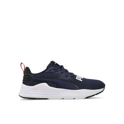 Sneakersy Puma Wired Run Pure Jr 390847 03 Granatowy ze sklepu eobuwie.pl w kategorii Buty sportowe dziecięce - zdjęcie 182042503