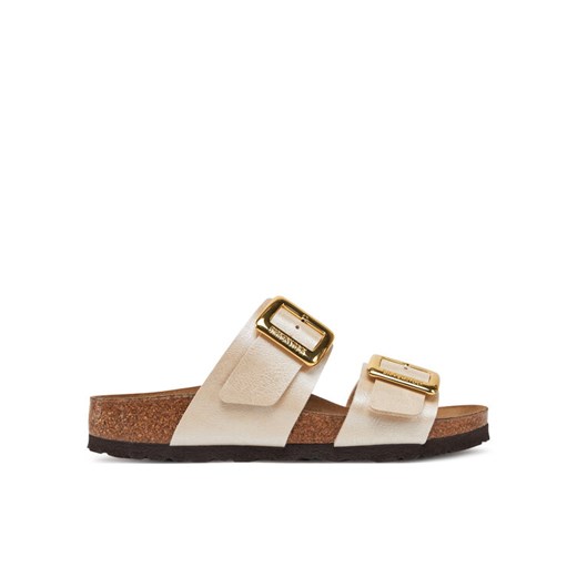 Klapki Birkenstock Sydney Cushion Buckle 1029492 Écru ze sklepu eobuwie.pl w kategorii Klapki damskie - zdjęcie 182042744
