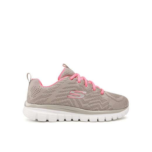 Sneakersy Skechers Get Connected 12615/GYCL Szary ze sklepu eobuwie.pl w kategorii Buty sportowe damskie - zdjęcie 182042831