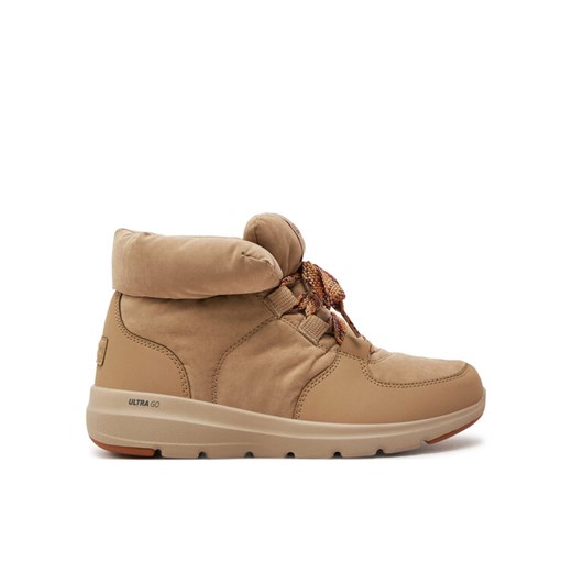 Botki Skechers Glacial Ultra - Trend Up 144194 Beżowy ze sklepu eobuwie.pl w kategorii Botki - zdjęcie 182042970