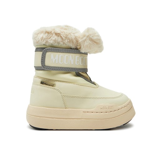 Śniegowce Moon Boot Junior Park Strap 80D3440030 Beżowy ze sklepu eobuwie.pl w kategorii Buty zimowe dziecięce - zdjęcie 182043012