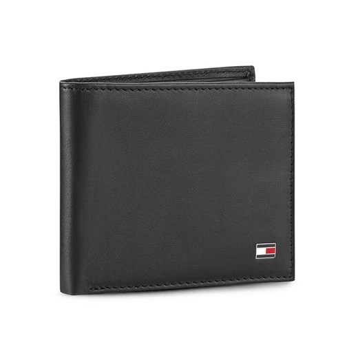 Duży Portfel Męski Tommy Hilfiger Eton Mini Cc Wallet AM0AM00655/83365 Czarny ze sklepu eobuwie.pl w kategorii Portfele męskie - zdjęcie 182043314