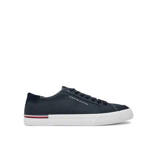 Tenisówki Tommy Hilfiger Core Corporate Vulc Canvas FM0FM05398 Granatowy ze sklepu eobuwie.pl w kategorii Trampki męskie - zdjęcie 182043482