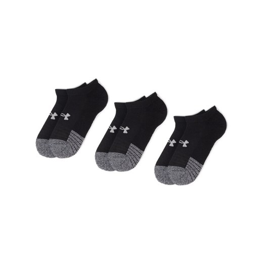 Zestaw 3 par niskich skarpet unisex Under Armour Heatgear No Show Sock 1346755-001 Czarny ze sklepu eobuwie.pl w kategorii Skarpetki damskie - zdjęcie 182043721