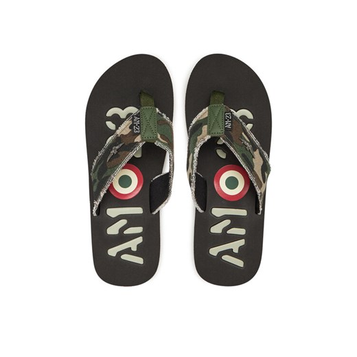 Japonki Aeronautica Militare 251SC310CT3593 Khaki ze sklepu eobuwie.pl w kategorii Klapki męskie - zdjęcie 182043763