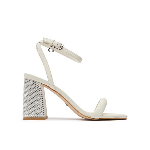 Sandały Guess FLJGEL LEA03 Écru Guess 39 eobuwie.pl