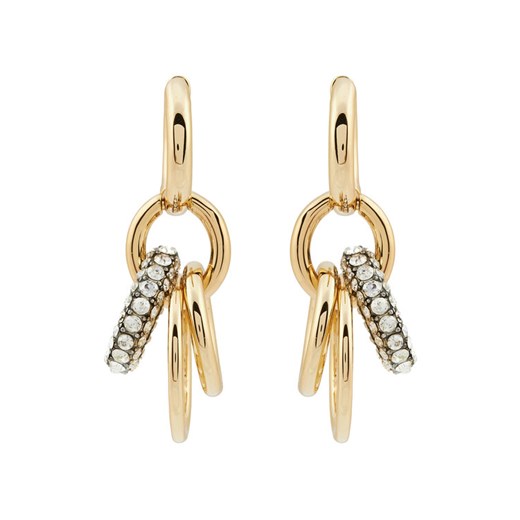 Kolczyki Tory Burch Miller Pave Interlocking Earring 160179 Złoty Tory Burch 00 eobuwie.pl