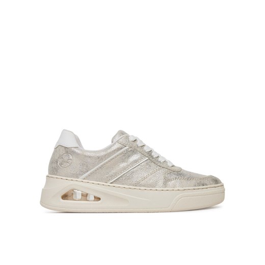 Sneakersy Rieker N6402-40 Srebrny ze sklepu eobuwie.pl w kategorii Buty sportowe damskie - zdjęcie 182044231