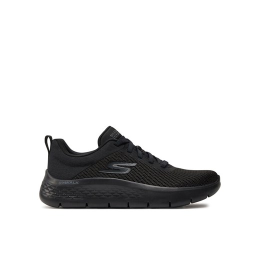 Sneakersy Skechers Go Walk Flex 124952/BBK Czarny ze sklepu eobuwie.pl w kategorii Buty sportowe damskie - zdjęcie 182044292